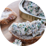 Sardine rillettes with fresh goat cheese